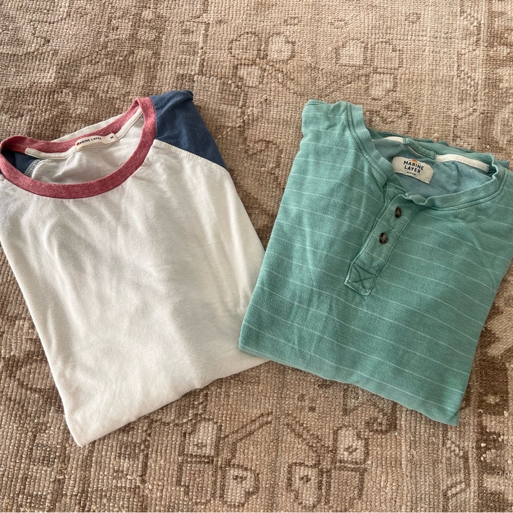 2 Marine Layer tees size Medium